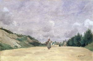 Eine Straße in der Normandie, ca. 1860-65